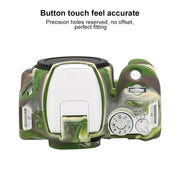 For Canon EOS 200D / EOS 200D Mark II Soft Silicone Protective Case(Camouflage)