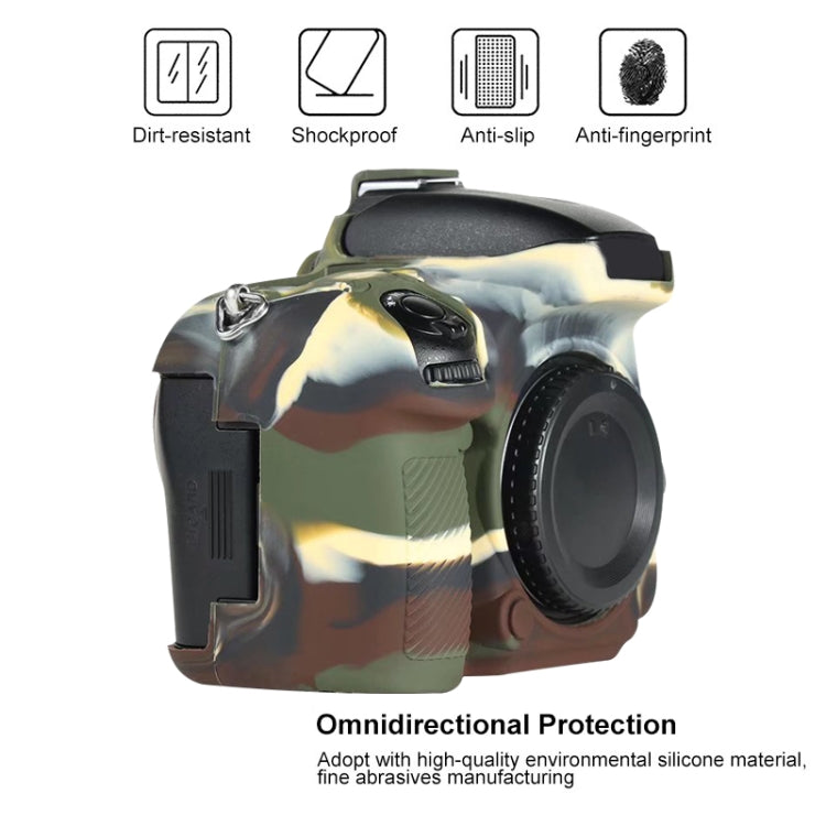 For Nikon D600 / D610 Soft Silicone Protective Case(Camouflage)
