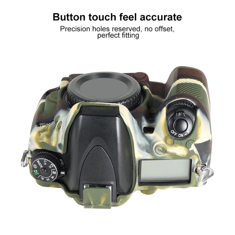For Nikon D600 / D610 Soft Silicone Protective Case(Camouflage)