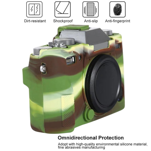 For FUJIFILM X-T30 Soft Silicone Protective Case(Camouflage)