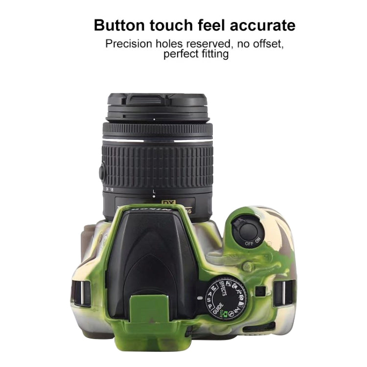 Soft Silicone Protective Case for Nikon D3400 / D3300 (Camouflage)