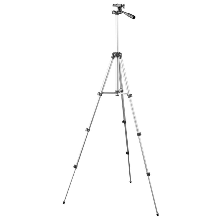 130cm 4-Section Folding Aluminum Alloy Tripod Mount with Three-Dimensional Head(Champagne Gold)