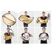 Godox FT01 2 in 1 Gold / Silver Oval Folding Reflector Board, Size: 60 x 90cm