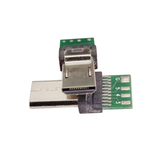 10 PCS 15-Pin USB PCB Connector Micro USB Plug Adapter for Sony Camera Data Cable