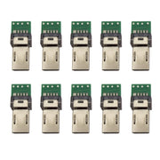 10 PCS 15-Pin USB PCB Connector Micro USB Plug Adapter for Sony Camera Data Cable