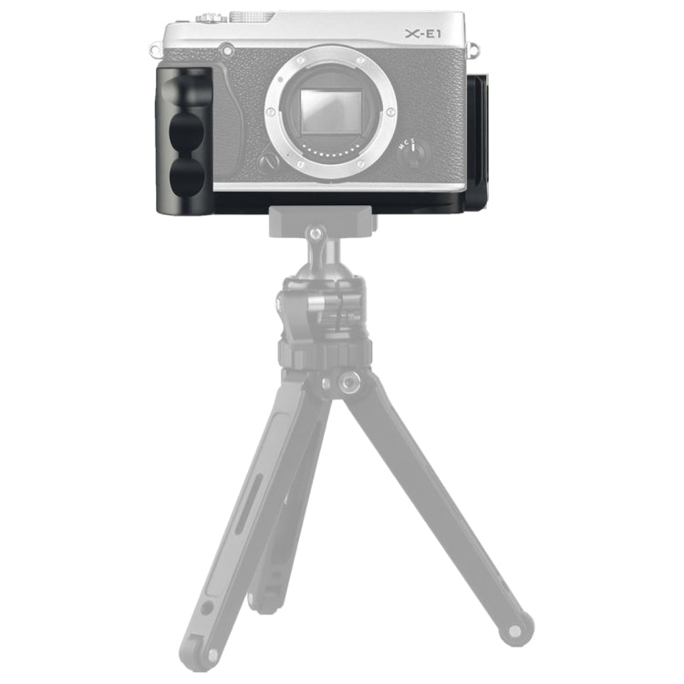 Vertical Shoot Quick Release L Plate Bracket Base Holder for FUJI X-E1 (Black)