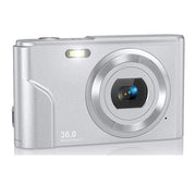 DC311 2.4 inch 36MP 16X Zoom 2.7K Full HD Digital Camera Children Card Camera, EU Plug(Silver)