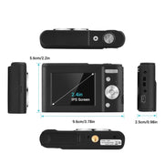 DC311 2.4 inch 36MP 16X Zoom 2.7K Full HD Digital Camera Children Card Camera, EU Plug(Silver)