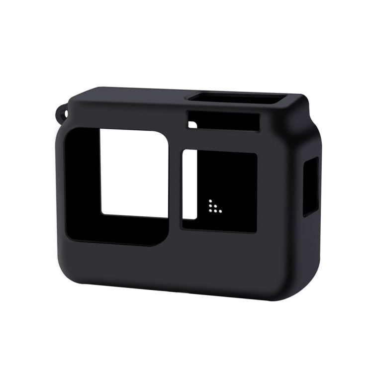 For Insta360 One R 4K with Frame Shockproof Silicone Protective Case with Lens Cap Cover(Black)