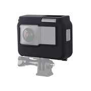 For Insta360 One R Panoramic Camera with Frame Shockproof Silicone Protective Case with Lens Cap Cover(Black)