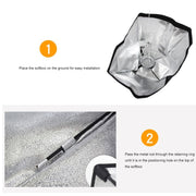 Godox 60 x 60cm Rectangle Softbox Photo Studio Bowens Mount Diffuser for Speedlite (Black)