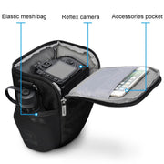 CADEN D1 Water-resistant Crossbody Shoulder SLR Camera Bag, Size: 19 x 13x 21cm (Black)