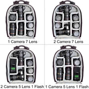 CADeN Multifunctional Shoulder SLR Camera Lens Bag Photography Backpack (Coffee)