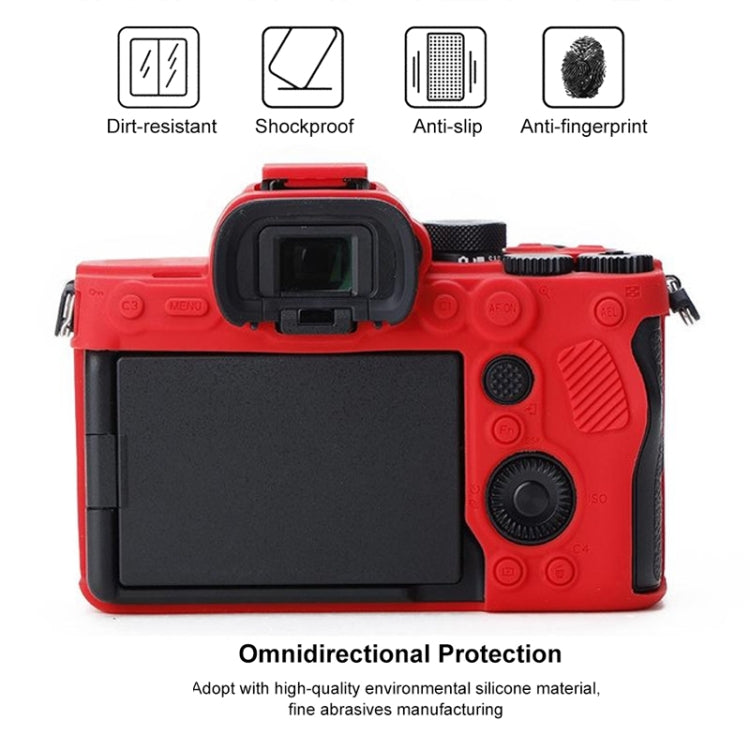 Soft Silicone Protective Case for Sony A7 IV (Red)