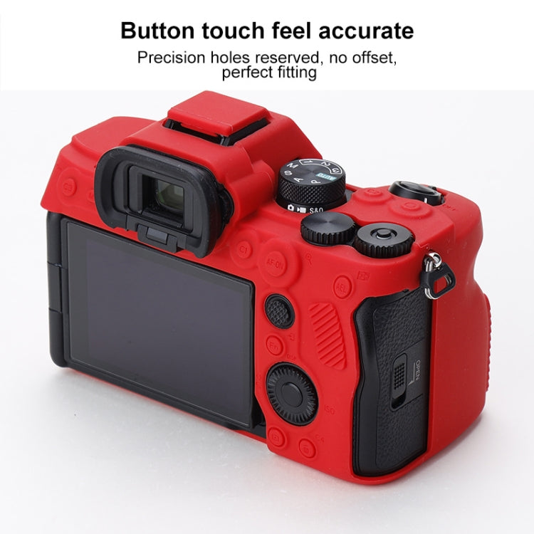 Soft Silicone Protective Case for Sony A7 IV (Red)