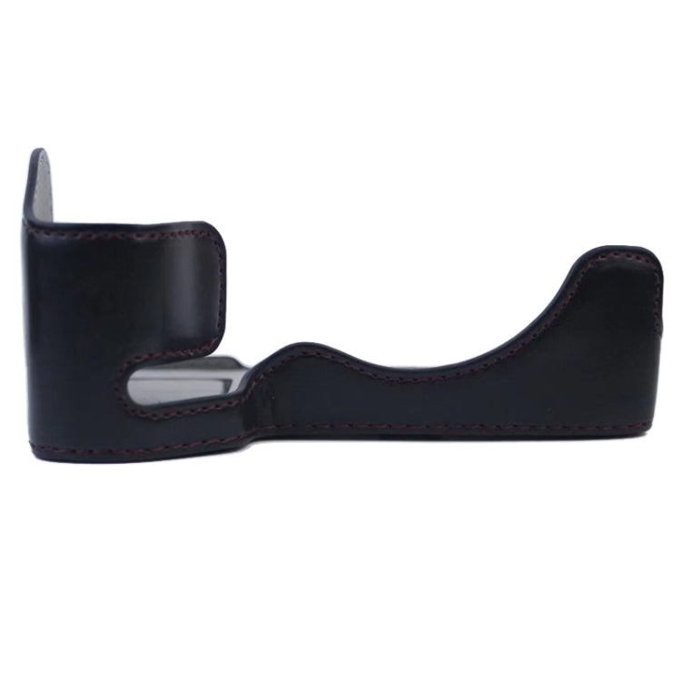 1/4 inch Thread PU Leather Camera Half Case Base for Sony A7 IV (Black)