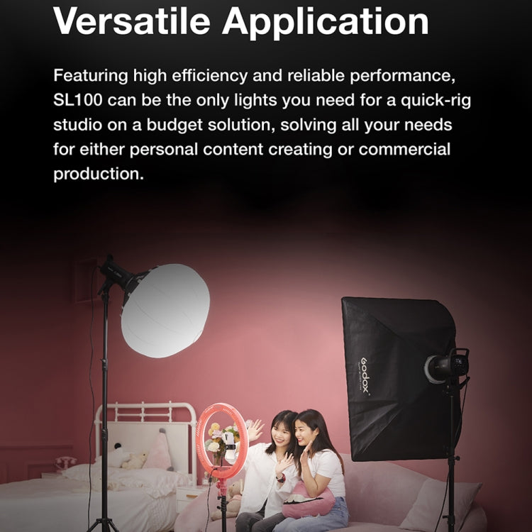 Godox SL100D 100W 5600K Daylight-balanced LED Light Studio Continuous Photo Video Light(US Plug)