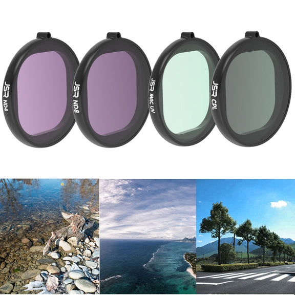 JSR Round Housing 4 in 1 UV+CPL+ND4+ND8 Lens Filter for GoPro HERO8 Black