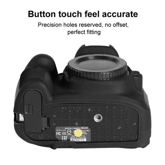 Soft Silicone Protective Case for Nikon D5200 (Black)