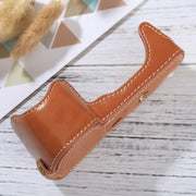 1/4 inch Thread PU Leather Camera Half Case Base for Sony Alpha 6100 / A6100(Brown)