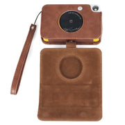 For Kodak PRINTOMATIC Full Body Camera PU Leather Case Bag with Strap (Brown)