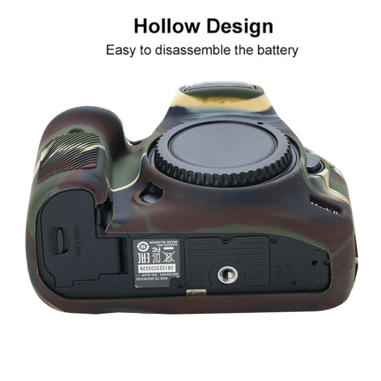 For Canon EOS 7D Mark II Soft Silicone Protective Case (Camouflage)