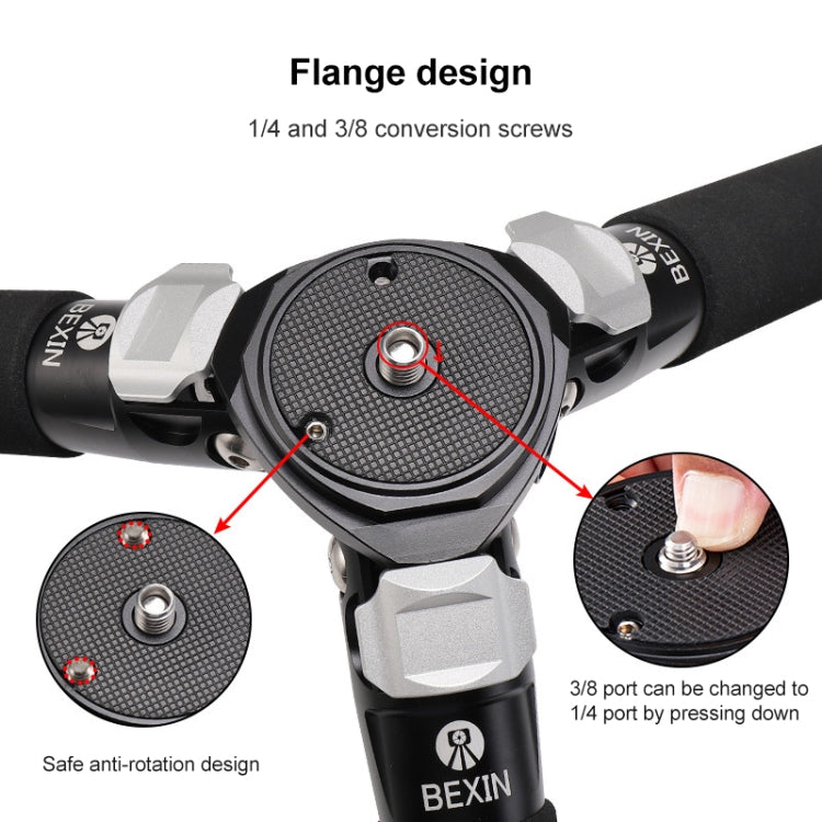 BEXIN RC334 Portable Collapsible Carbon Fiber Camera Tripod with K44 Panoramic BallHead