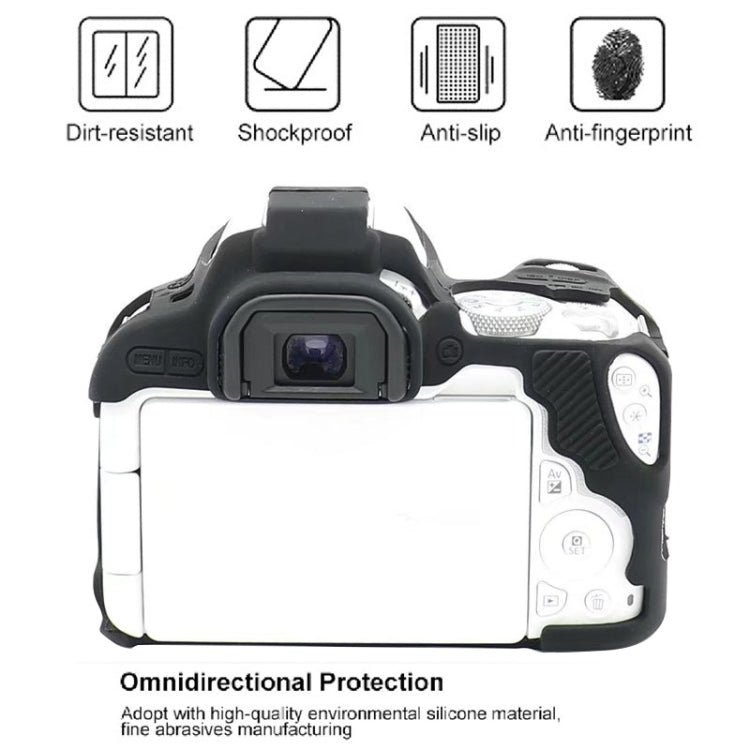 For Canon EOS 250D Soft Silicone Protective Case (Camouflage)