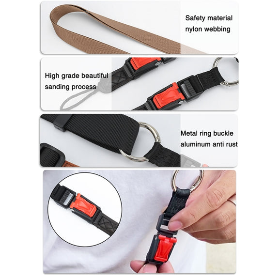 XJ03 Camera Shoulder Hanging Neck Strap(Khaki)