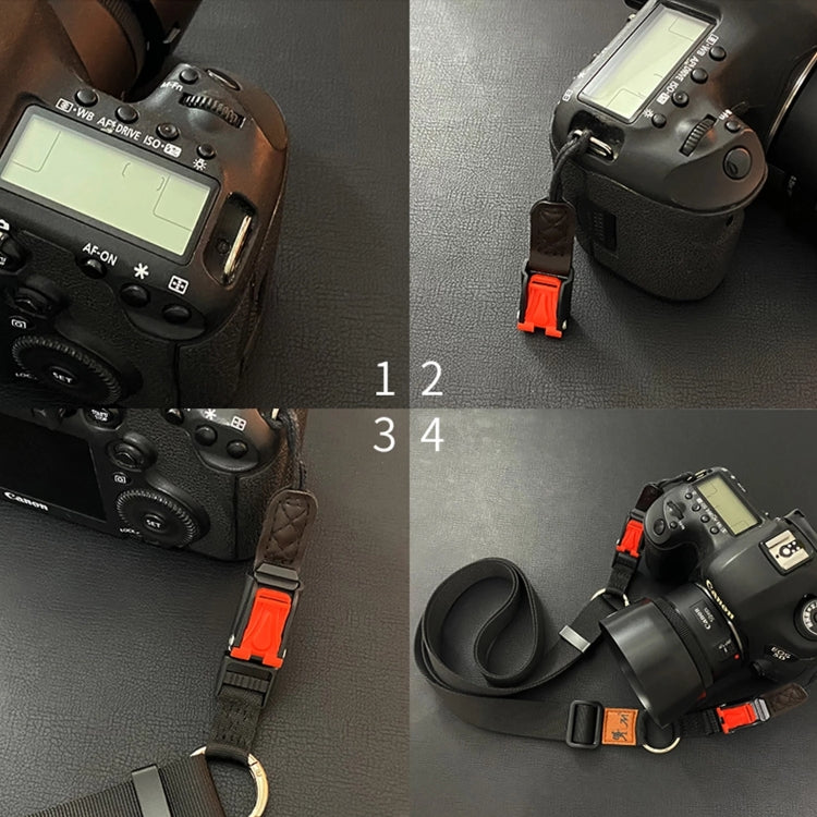 XJ03 Camera Shoulder Hanging Neck Strap(Black)