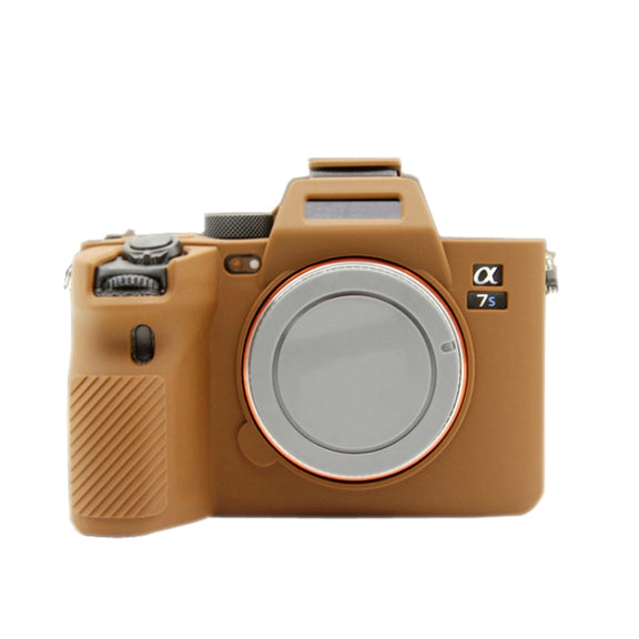 For Sony  A7S III / A7S3 Soft Silicone Protective Case(Coffee)