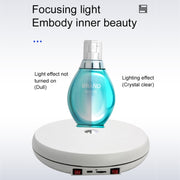25cm LED Light Electric Rotating Display Stand Turntable (White)