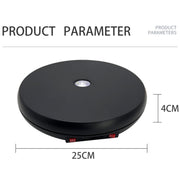 25cm LED Light Electric Rotating Display Stand Turntable (White)