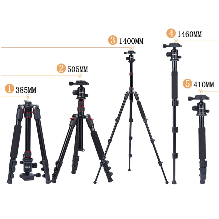 TRIOPO Oubao A-208S Adjustable Portable  Aluminum Alloy Tripod with Ball Head for SLR Camera