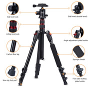 TRIOPO Oubao A-208S Adjustable Portable  Aluminum Alloy Tripod with Ball Head for SLR Camera