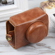 For Sony ZV-1F Vlog Camera Full Body Magnetic Leather Camera Case Bag with Strap(Brown) - Leather Bag by PMC TechLife | Online Shopping South Africa | PMC TechLife | Buy Now Pay Later Mobicred