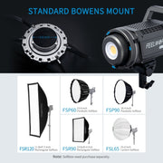 FEELWORLD FL125D 125W Daylight Point Source Video Light, Bluetooth APP Control(UK Plug)