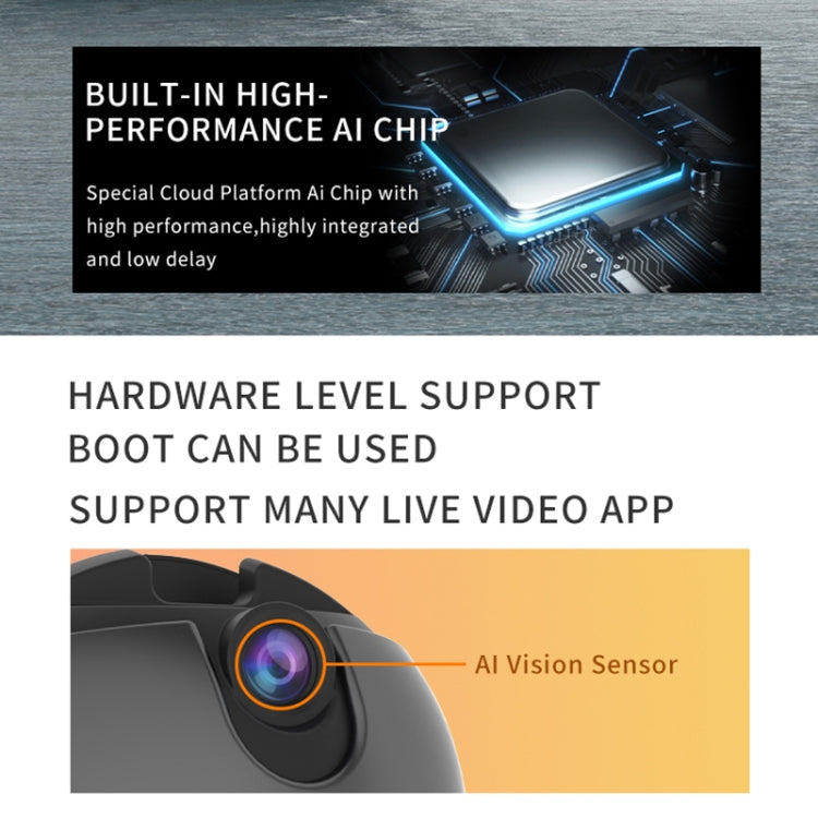 Q9 Al Gesture Recognition Two Axis Follow-up Cloud Platform(Gun Metal)