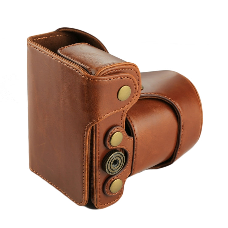 Full Body Camera PU Leather Case Bag with Strap for Sony NEX 7 / F3 (18-55mm Lens)(Brown)