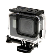For GoPro HERO6 /5 Skeleton Housing Protective Case + Hollow Back Cover with Buckle Basic Mount & Screw, No Need to Disassemble Lens