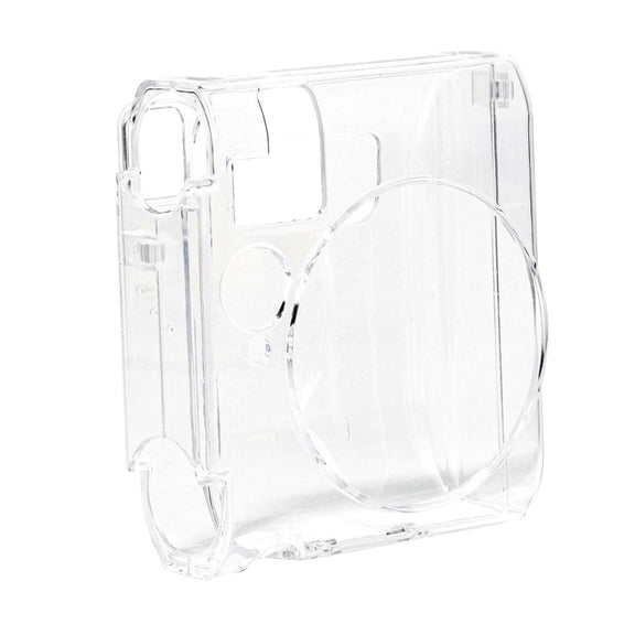 For FUJIFILM Instax mini 99 Crystal Hard Case Camera Bag with Shoulder Strap (Transparent)