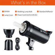 Godox DE400II 400Ws Studio Flash Light Strobe Lamp Head Bowens Mount Speedlight (US Plug)