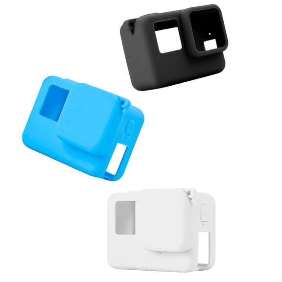 For Insta360 Ace Body Silicone Protective Case with Lens Cap (Black)