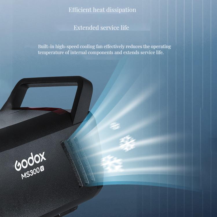 Godox MS200-V Studio Flash Light 200Ws Bowens Mount Strobe Light with Lamp Cover (US Plug)