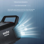 Godox MS200-V Studio Flash Light 200Ws Bowens Mount Strobe Light with Lamp Cover (US Plug)