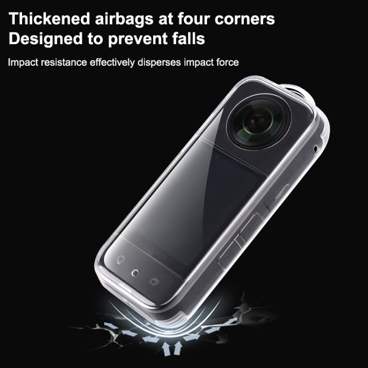 For Insta360 X3 Hollow Clear TPU Protective Case (Transparent)