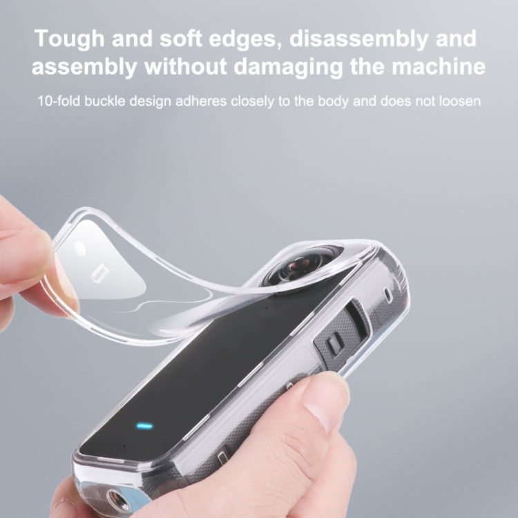 For Insta360 X3 Hollow Clear TPU Protective Case (Transparent)