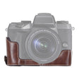 1/4 inch Thread PU Leather Camera Half Case Base for Canon EOS M5(Coffee) - free shipping - PMC TechLife - Order now!