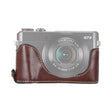 1/4 inch Thread PU Leather Camera Half Case Base for Canon G7 X Mark II (Coffee) - Half Case by PMC TechLife | Online Shopping South Africa | PMC TechLife | Buy Now Pay Later Mobicred