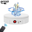 22cm USB Charging Rotating Display Stand Video Shooting Props Turntable, Load: 10kg, No Battery(White) -  by PMC TechLife | Online Shopping South Africa | PMC TechLife | Buy Now Pay Later Mobicred